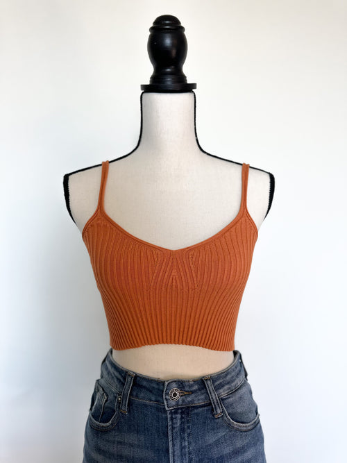 Orange crop top